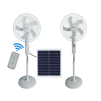 Ventilateur Solaire sur Pied 16" MJ-SF188 (Batterie 18 000mAh + Panneau 22W)