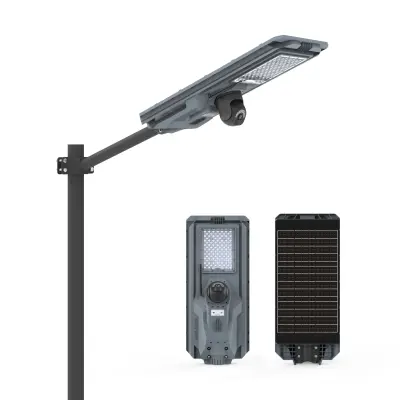 Lampadaire Solaire Haute Puissance CCTV Caméra WiFi/4G 800W - 1200W