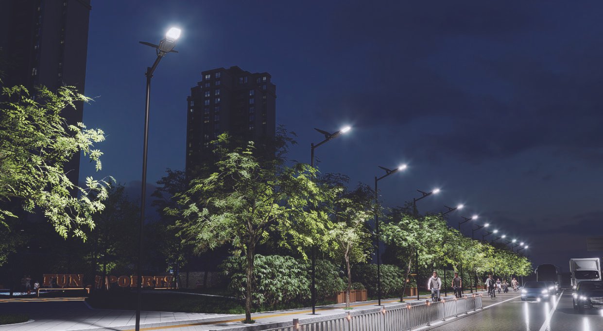 Lampadaire Solaire Série NOVA Double Lentille Optique (300W - 3000W)