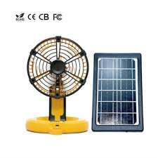 Ventilateur Solaire Rechargeable de Bureau 6" WellSun (Moteur Brushless)